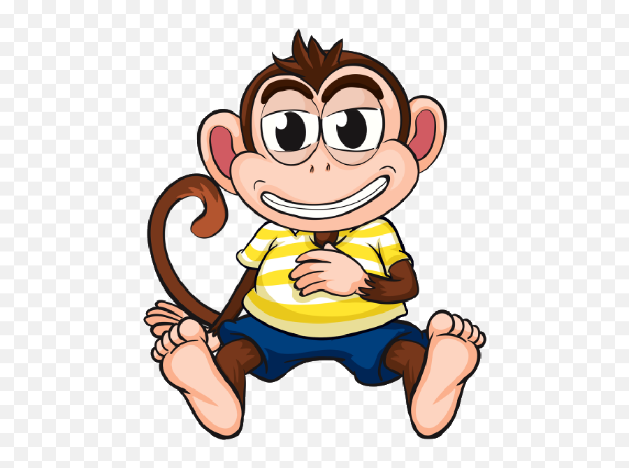 Download Hd Monkey Cartoon - Funny Pics Of Cartoon Monkeys Emoji,Monkey Clipart Images