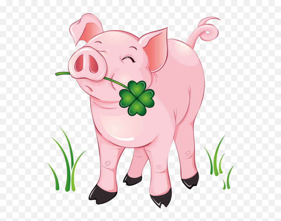 Pig Drawing Clipart Cute Pigs Farm Animals Pig - Glücksschweinchen Emoji,Pig Clipart