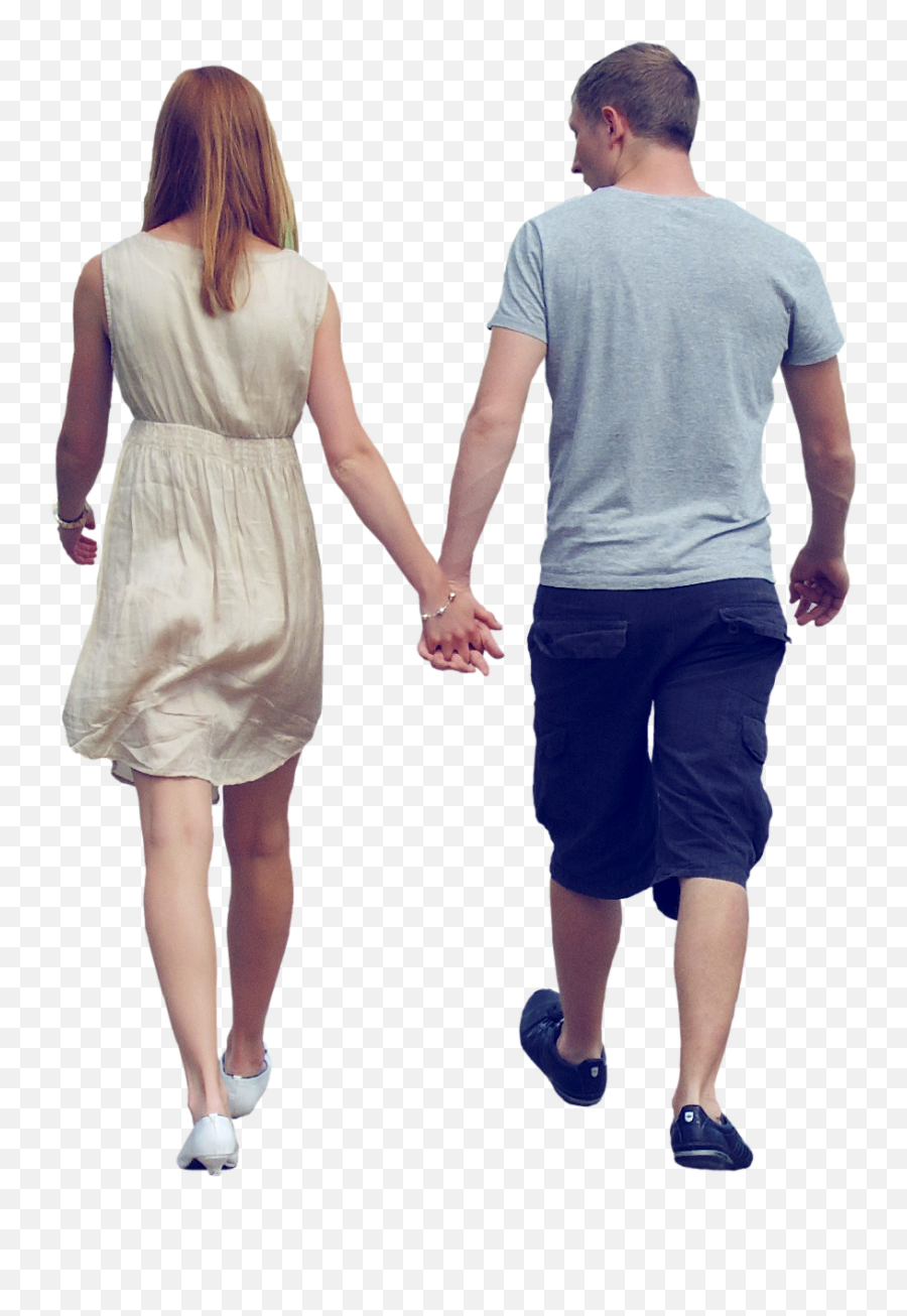 People Png People Cutout - Couple Walking Hand In Hand Png Emoji,People Walking Png