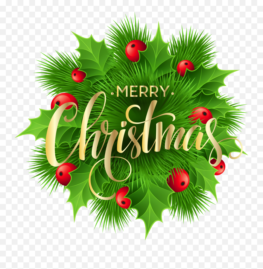 Glitter Clipart Merry Christmas - Transparent Merry Christmas Wreath Emoji,Merry Christmas Clipart