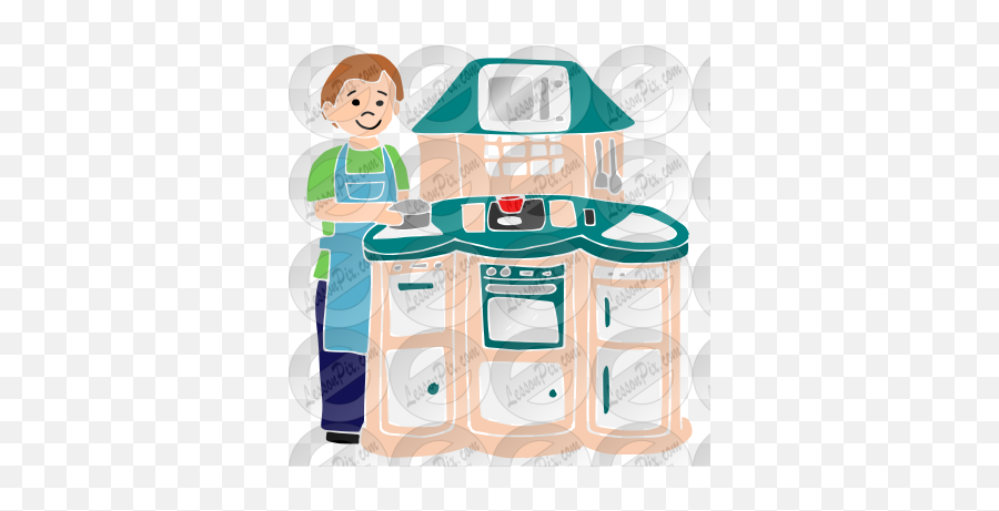 Play Kitchen Stencil For Classroom Therapy Use - Great Major Appliance Emoji,Apron Clipart