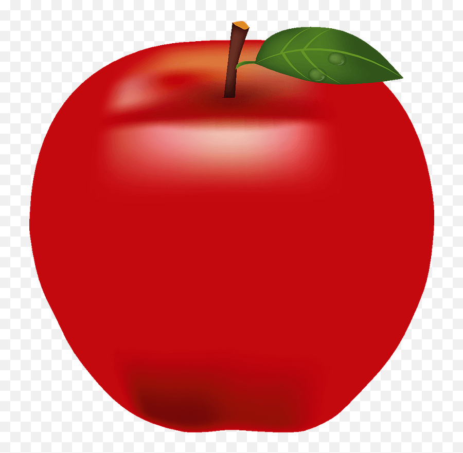 Red Apple Clipart - Apple Fruit Clipart Emoji,Apple Clipart