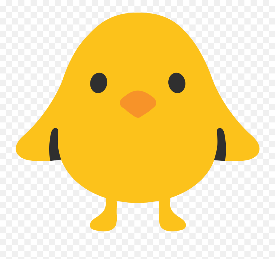Baby Chick Emoji - Chick Emoji Google Full Size Png Front Facing Bird Clipart,Baby Emoji Png