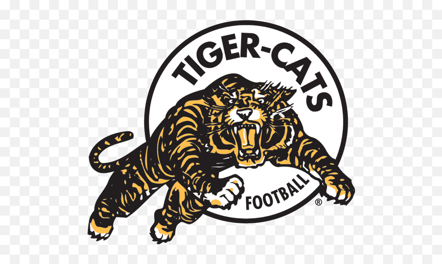 Hamilton Tiger - Cats Primary Logo Canadian Football League Tiger Cats Logo Emoji,Cat Logos