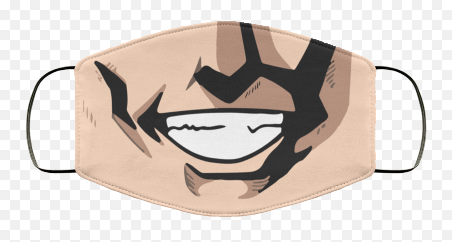 Anime Smile Funny Midoriya Face Mask - Fictional Character Emoji,All Might Face Transparent