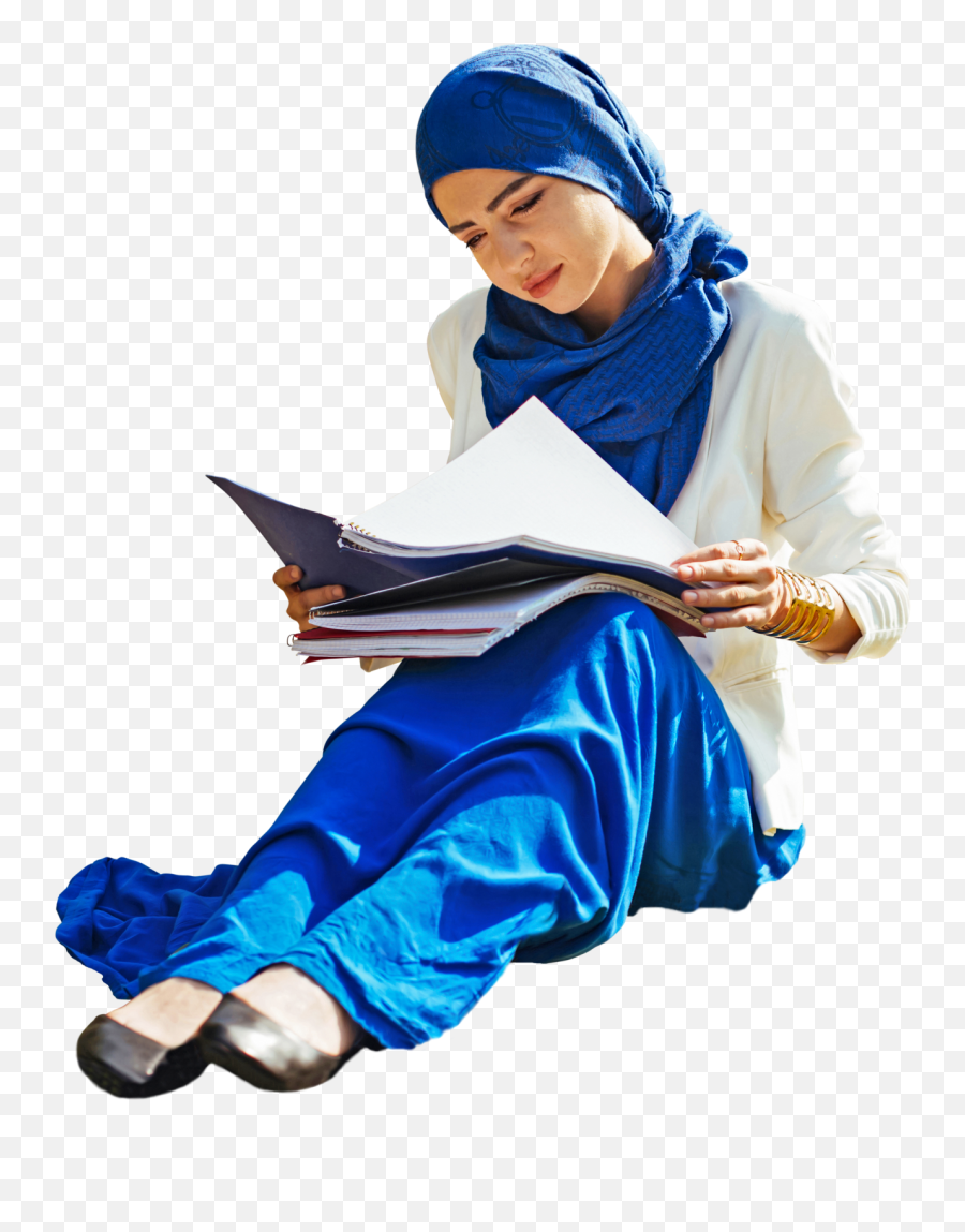 Teenager Woman Student Sitting Arab Ethnic Fashion - Sitting Arab People Sitting Png Emoji,Woman Sitting Png