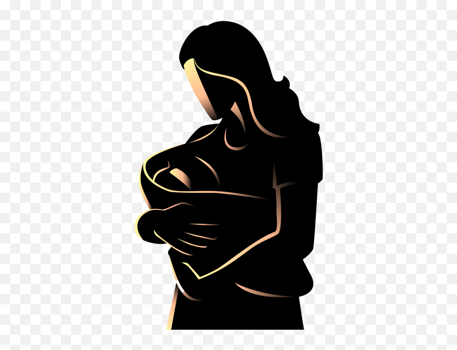 Graphic Silhouette Png Of A Woman - Mom Holding Baby Silhouette Png Emoji,Baby Silhouette Png