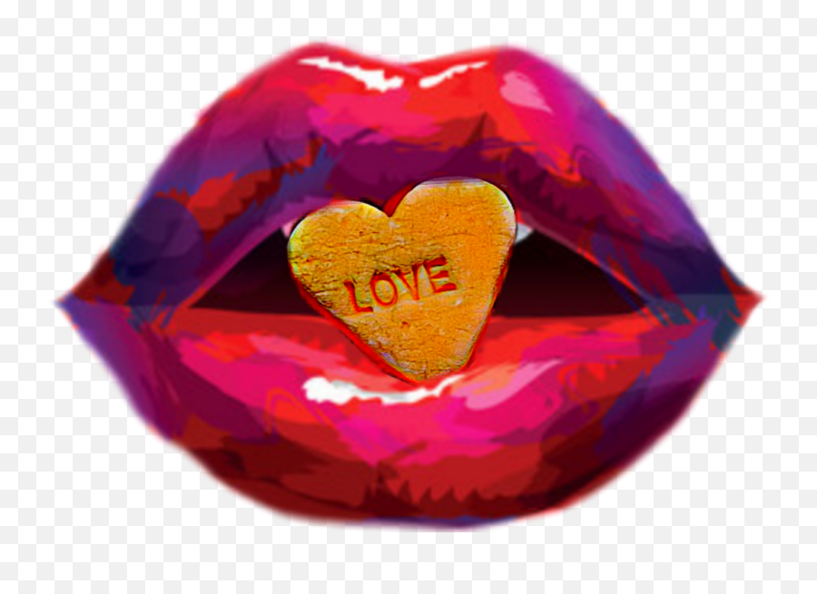Candy Heart Png - Lips Love Heart Candy Candyheart Emoji,Labios Png