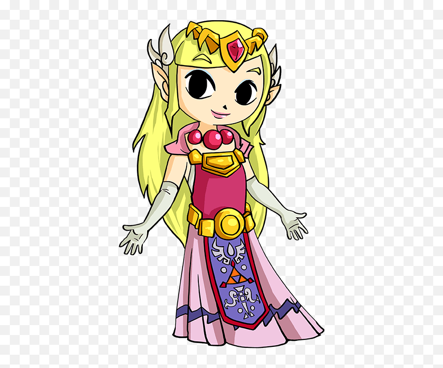How To Draw Princess Zelda - Really Easy Drawing Tutorial Emoji,Princess Zelda Png