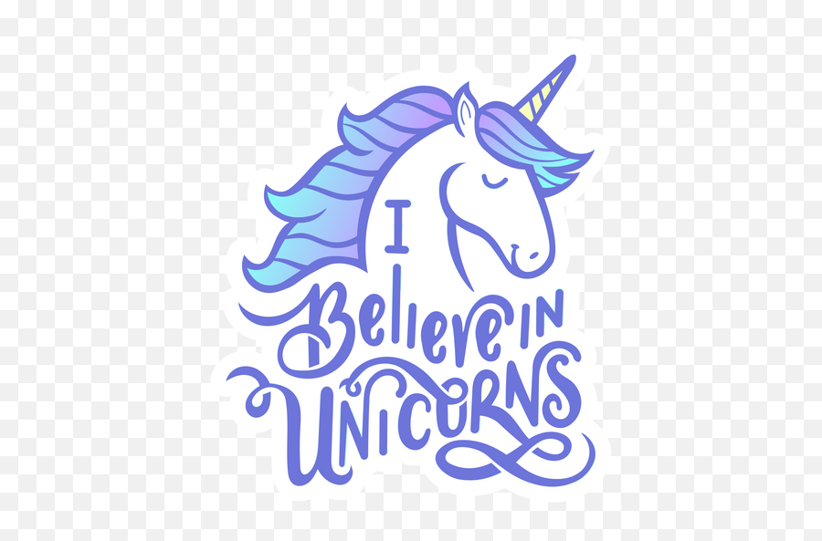 I Believe In Unicorns Sticker - Sticker Mania Emoji,Believe In Yourself Clipart