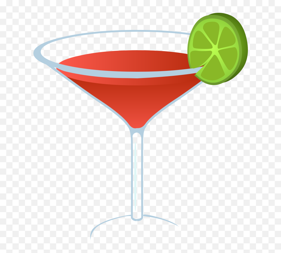Drinking Glass Clipart - Transparent Transparent Background Cocktail Emoji,Martini Glass Clipart