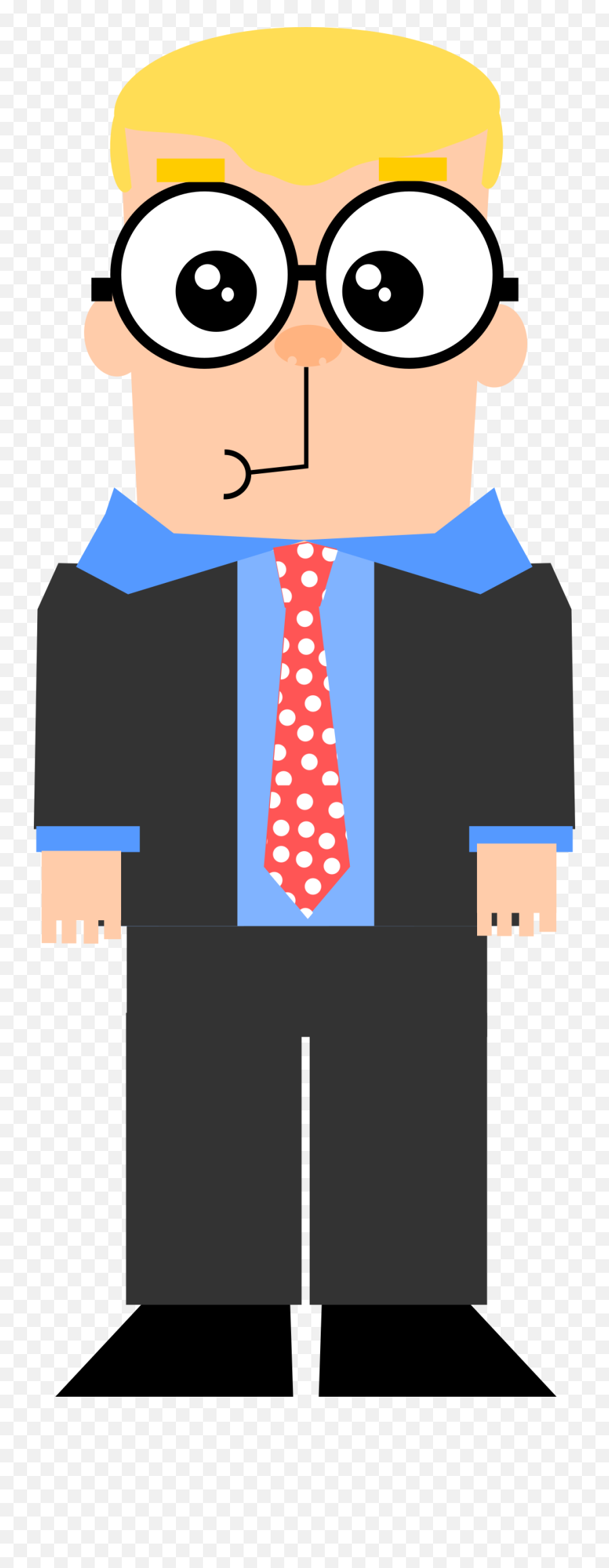 Nerd Wearing Suit And Glasses Clipart - Worker Emoji,Suit Clipart