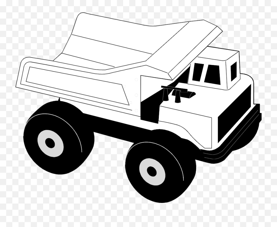 Truck Black And White Truck Clipart Black And White - Construction Trucks Clip Art Black And White Emoji,Truck Clipart