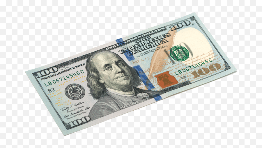 Hundred Dollar Bill Png - 100 Dollar Bill Transparent Emoji,Dollar Bill Png