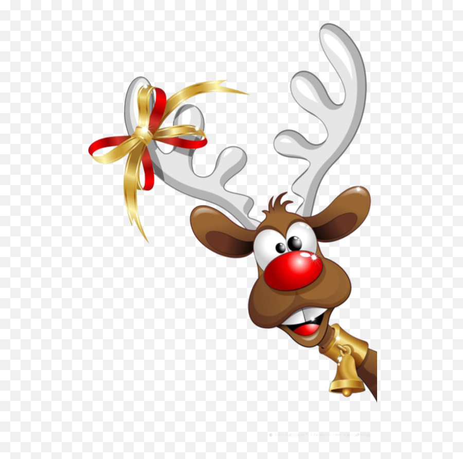 Deer Clipart Santa Claus Christmas Day Reindeer Funny - Funny Merry Christmas Clipart Emoji,Deer Clipart