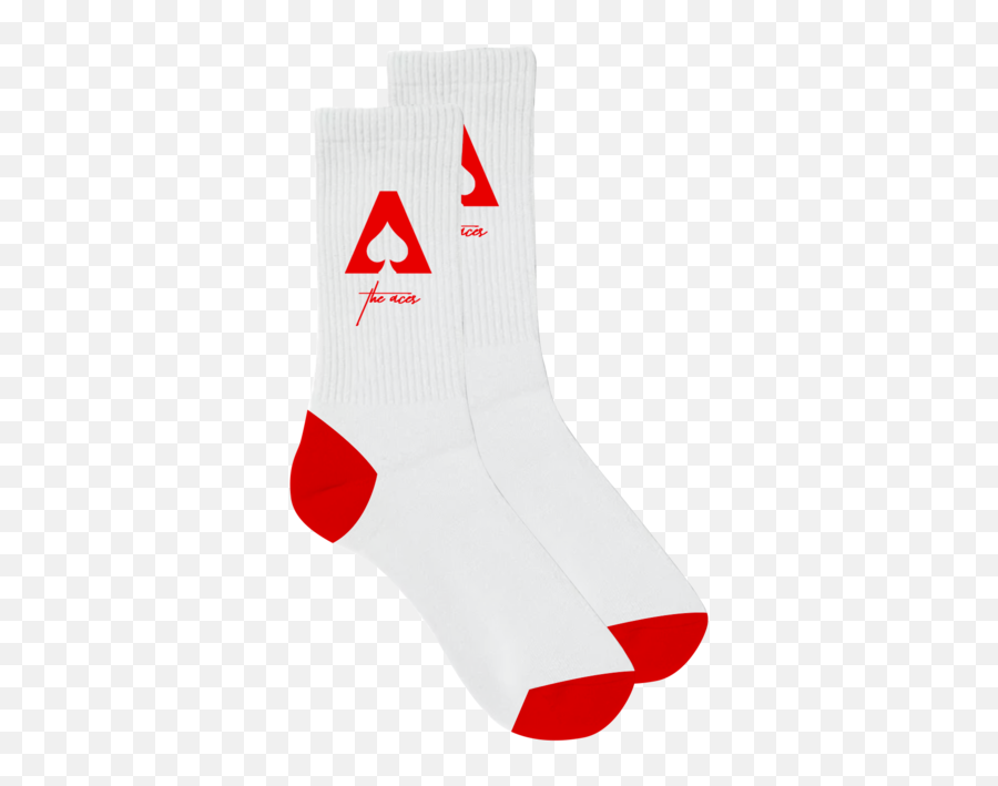 The Aces - White Red Socks Emoji,Aces Logo