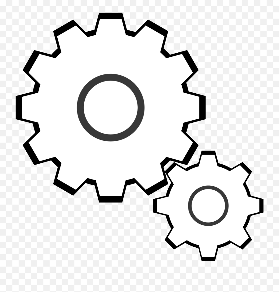 Image - White Gears Clip Art Emoji,Gear Clipart