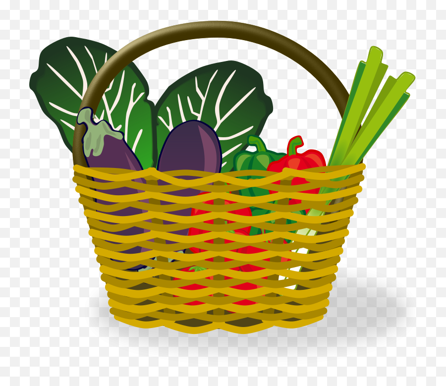 Vegetable Clipart - Basket For Market Clipart Emoji,Vegetables Clipart
