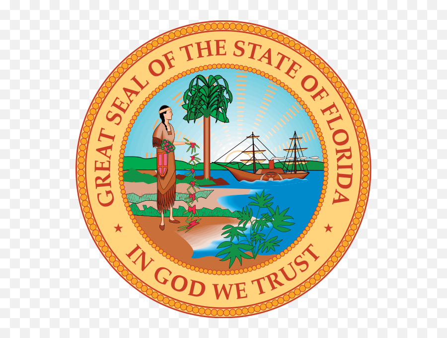 Round Florida State Logo Free Image - Florida Seal Png Emoji,Florida State Logo