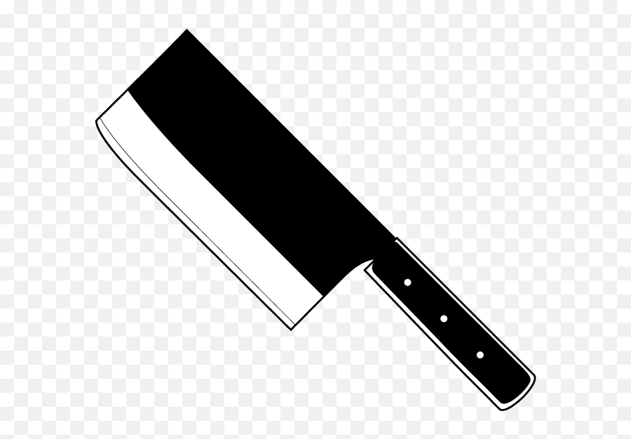 Chef Knife - Black Knife Clip Art Hd Png Download Emoji,Chef Clipart Black And White
