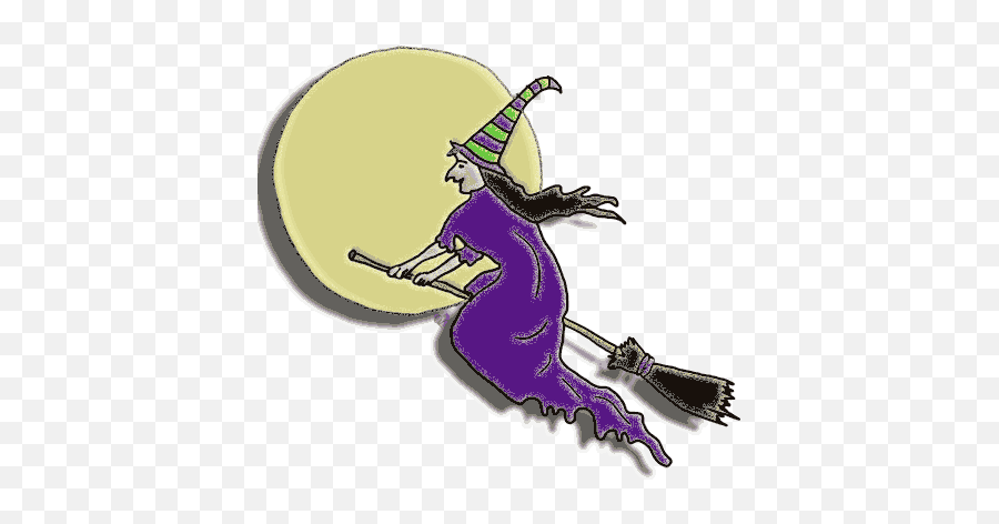 Halloween Witch Cat On A Broomstick Wearing Hat Clipart Free Emoji,Halloween Cat Clipart