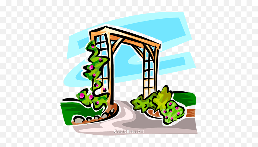 Garden Trellis Royalty Free Vector Clip Art Illustration Emoji,Free Garden Clipart