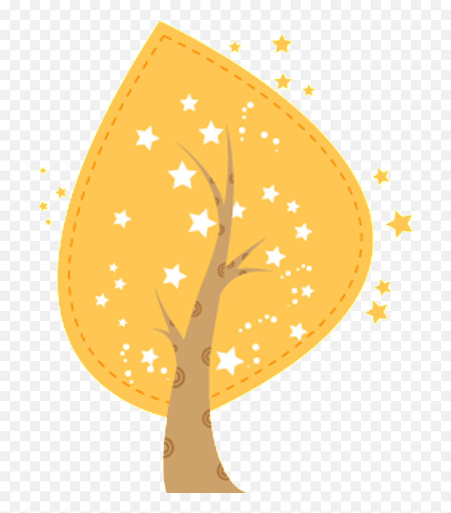 Download Orange Red Star Tree Cartoon - Yellow Tree Cartoon Emoji,Tree Cartoon Png