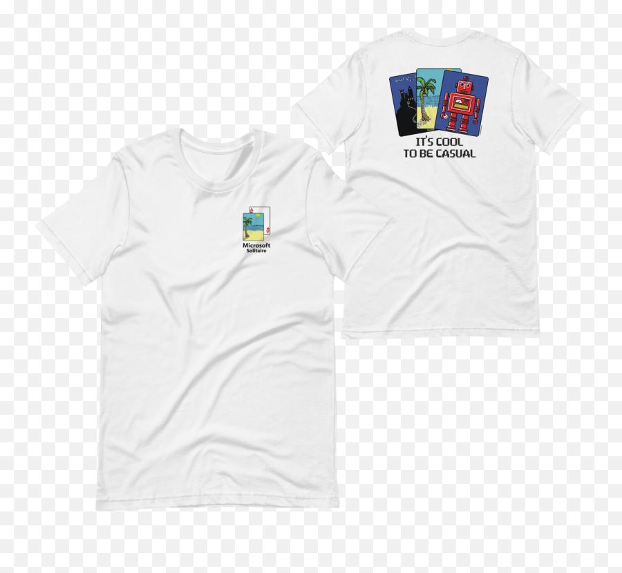 Microsoft Solitaire Cool To Be Casual T - Shirt U2013 Xbox Gear Shop Emoji,Microsoft Logo White