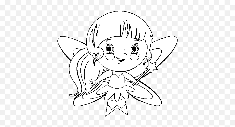 Little Fairy Godmother Coloring Page - Coloringcrewcom Emoji,Fairy Godmother Png