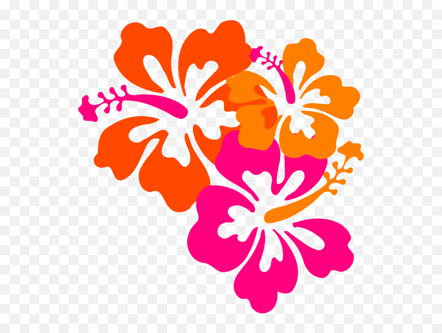 Surfboard Clipart Hibiscus - Hibiscus Clip Art Transparent Hawaiian Hibiscus Clip Art Emoji,Surfboard Clipart