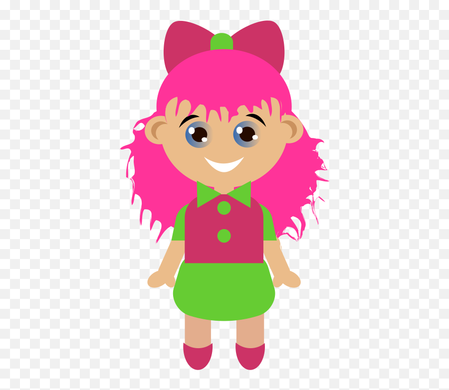 Cute Little Girl Clipart Free Svg File - Fictional Character Emoji,Little Girl Clipart