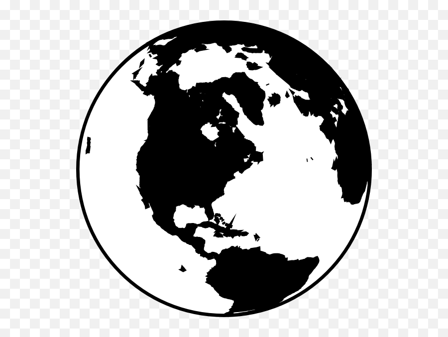 Free Globe Black And White Png Download Free Globe Black Emoji,World Map Clipart Black And White