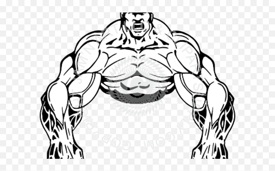 Download Bodybuilding Clipart Muscle - Transparent Bodybuilder Vector Png Emoji,Muscle Clipart