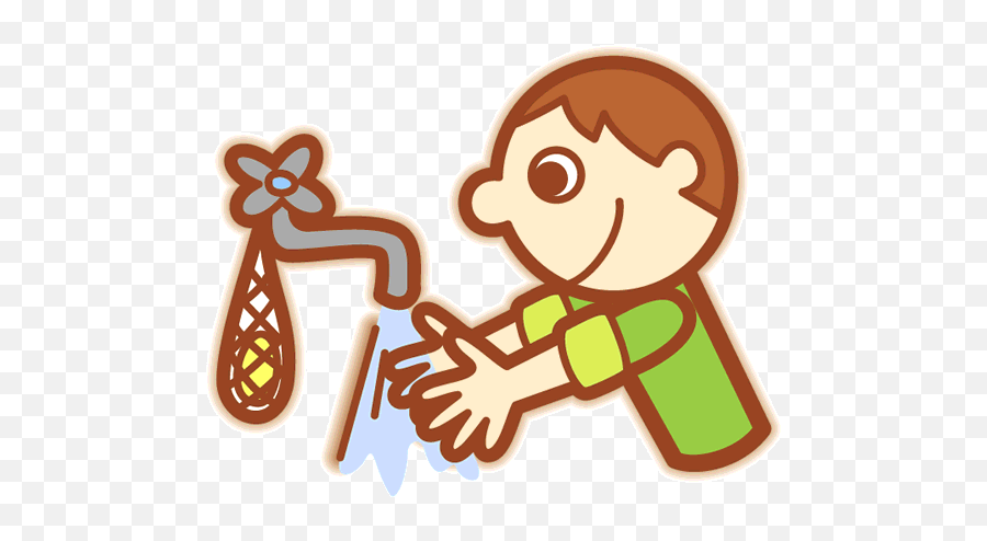 Wash Your Hands Clipart Kid 2 - Clipartix Wash Hand Cartoon Gif Emoji,Hands Clipart