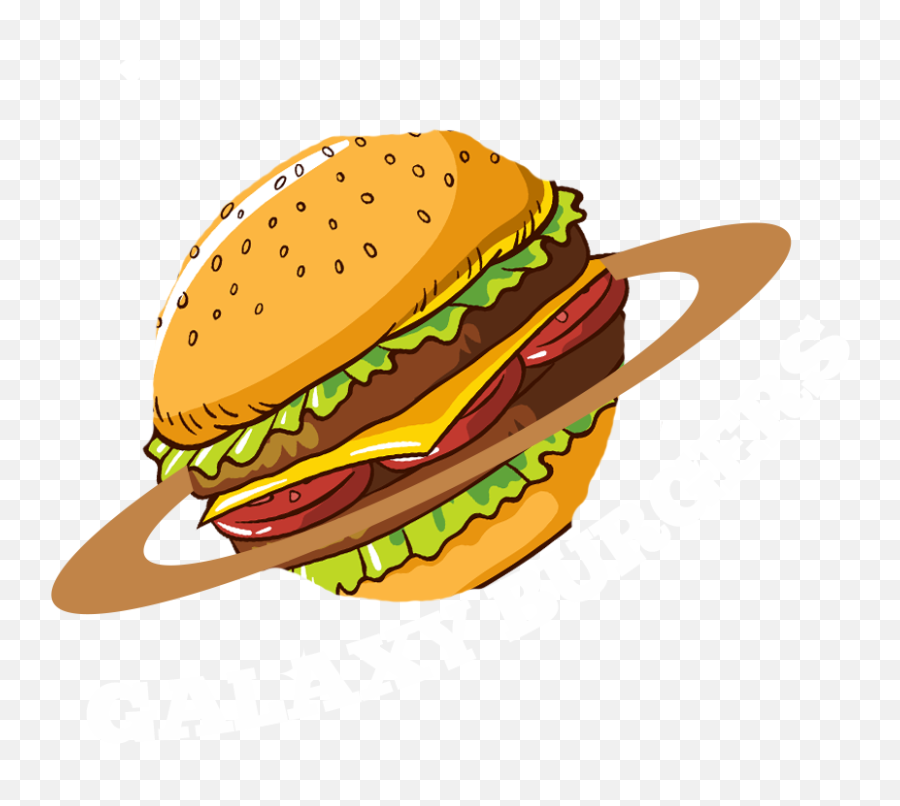 Download Hd Cropped Galaxy Burger Logo Beyaz - Fast Food Burger Logo Png Emoji,Burger Logo