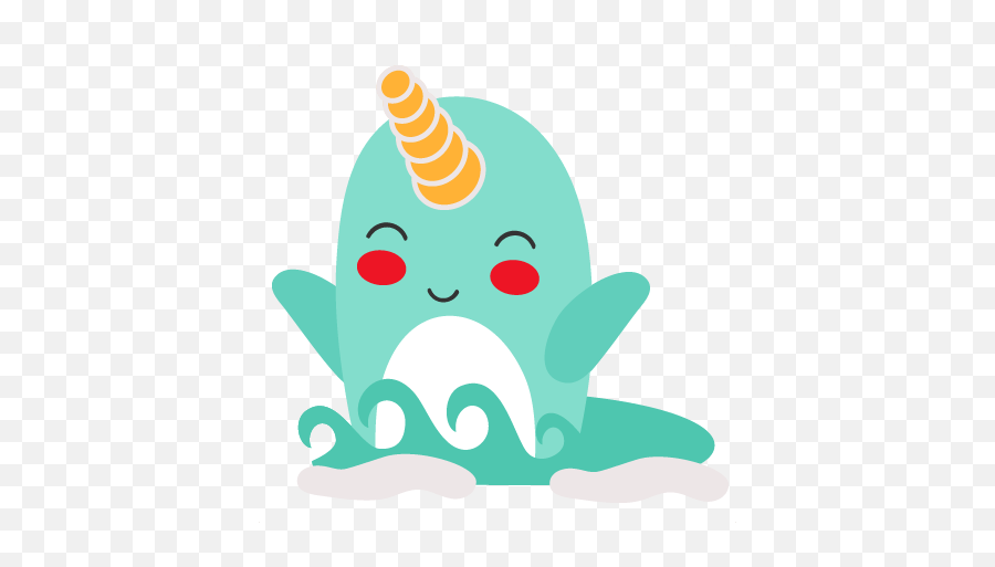 Narwhal Svg Cuts Scrapbook Cut File - Fictional Character Emoji,Narwhal Clipart