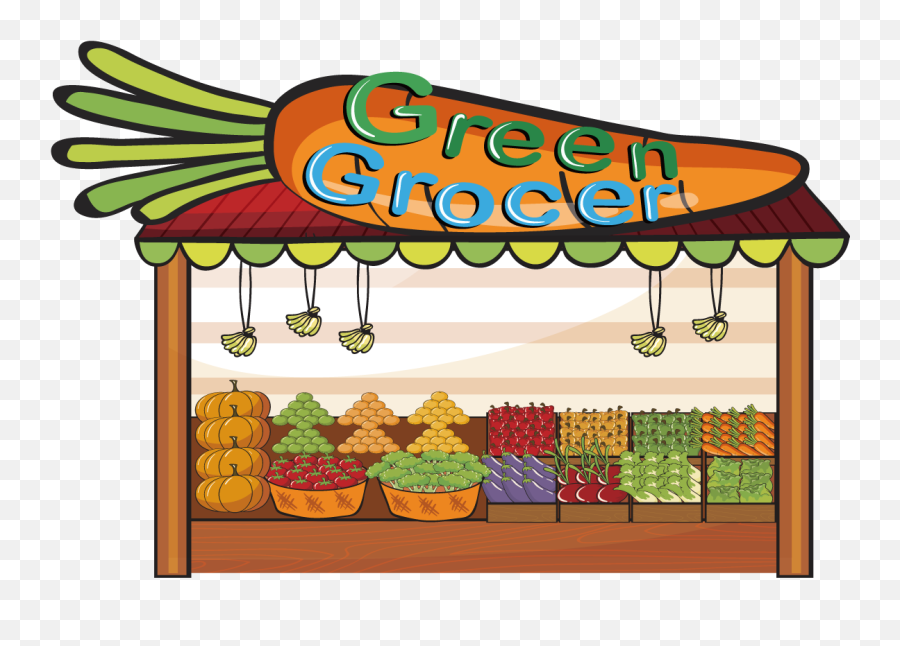 Greengrocer Grocery Store Royalty - Green Grocery Clipart Emoji,Shop Clipart