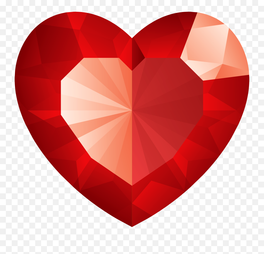 Clipart Hearts Transparent Background - Diamond Heart Png Emoji,Heart Transparent Background