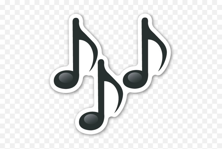 Multiple Musical Notes Stiker Lucu Kartu Pernikahan Kreatif - Music Emoji Sticker,Musical Note Logos