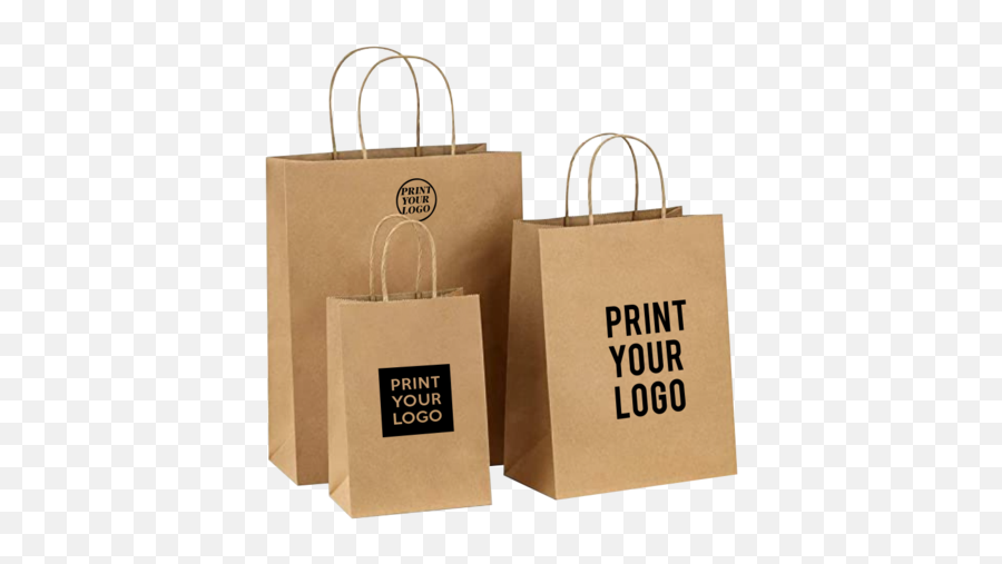 Custom Print Eco - Eco Friendly Paper Bags Emoji,Shopping Bags With Logo