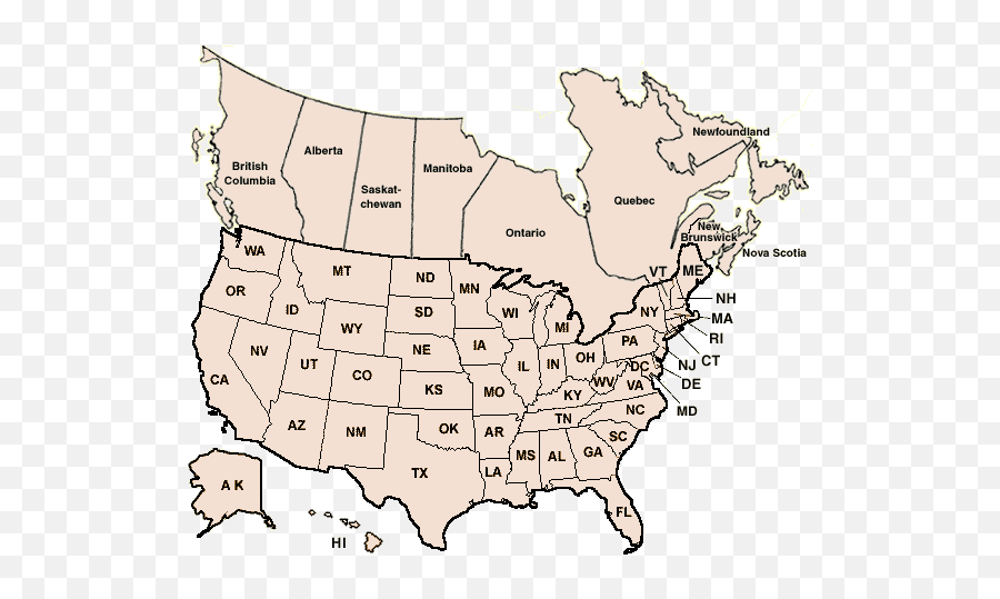 Us And Canada Printable Map Emoji,Us Maps Clipart