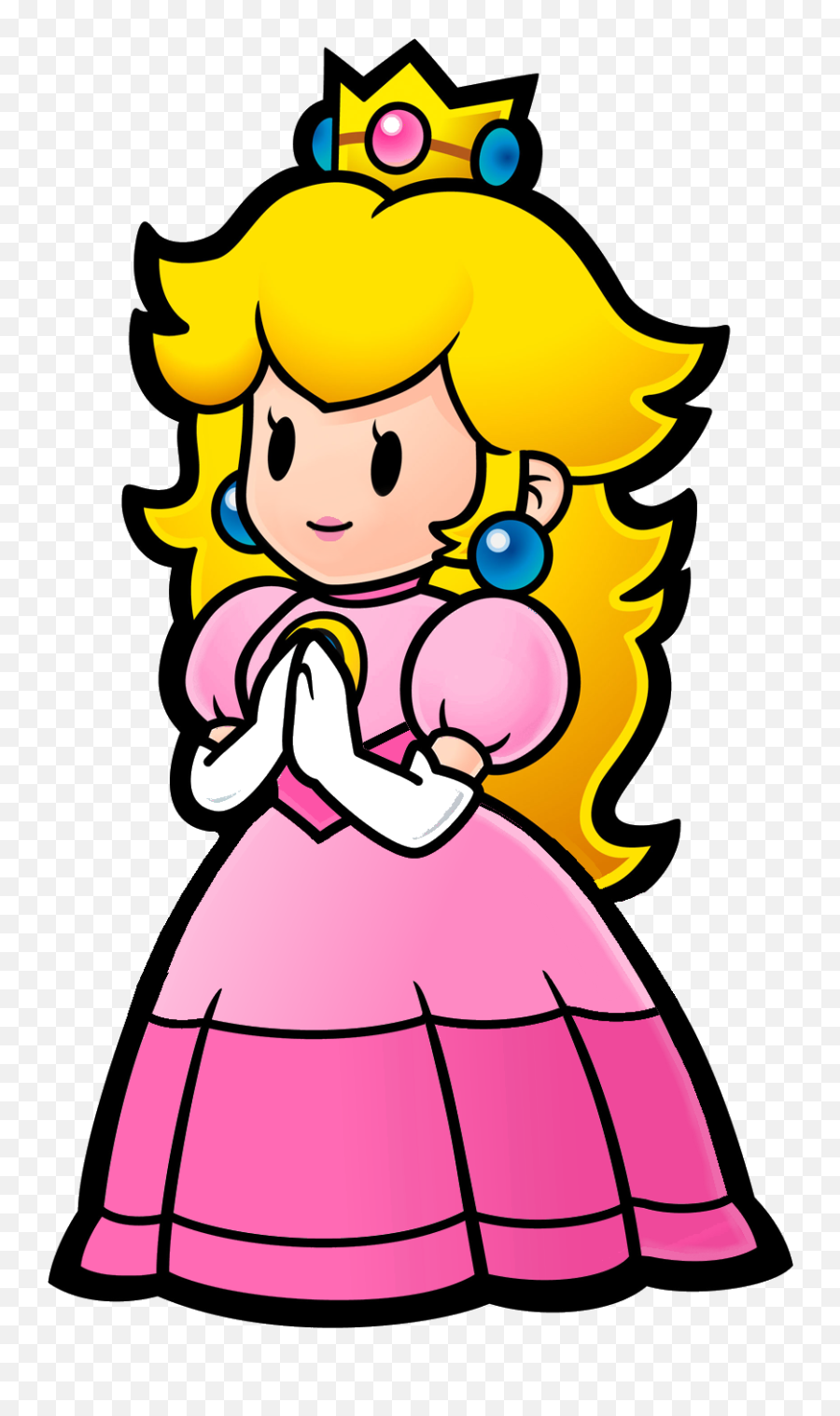 Princess Peach Clipart Vector - Princess Peach Paper Mario Princess Peach Clipart Emoji,Peach Clipart