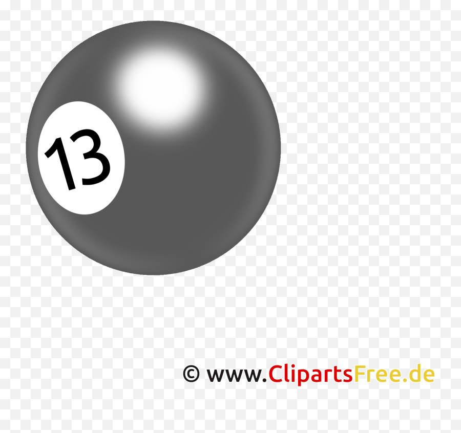 Billiard Ball 13 - Png Clipart Transparent Emoji,Pool Cue Clipart