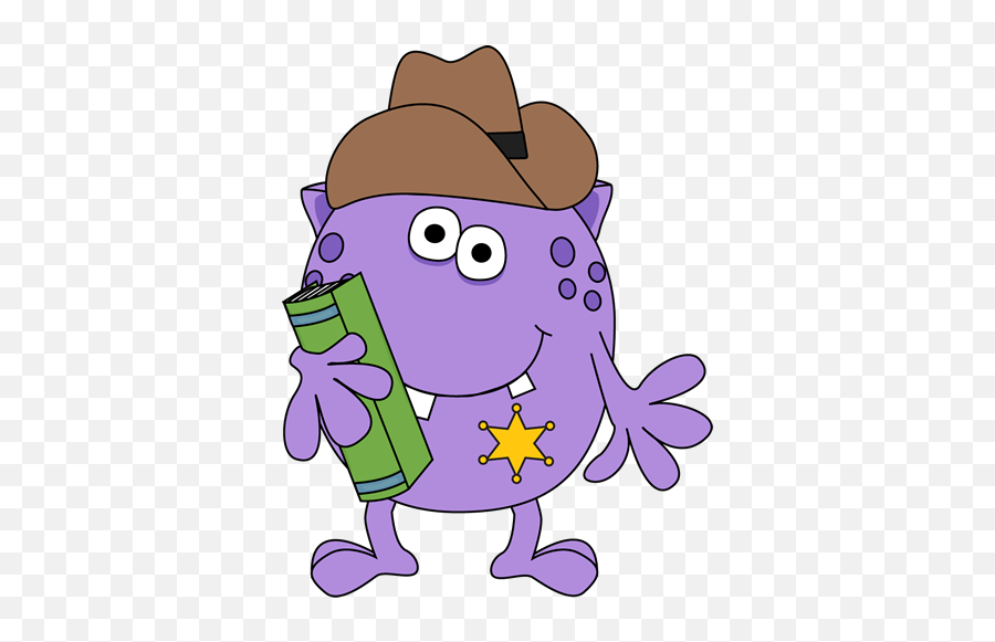 Monster Sheriff With A Book - Monsters Parts Of The Body Emoji,Parts Of The Body Clipart