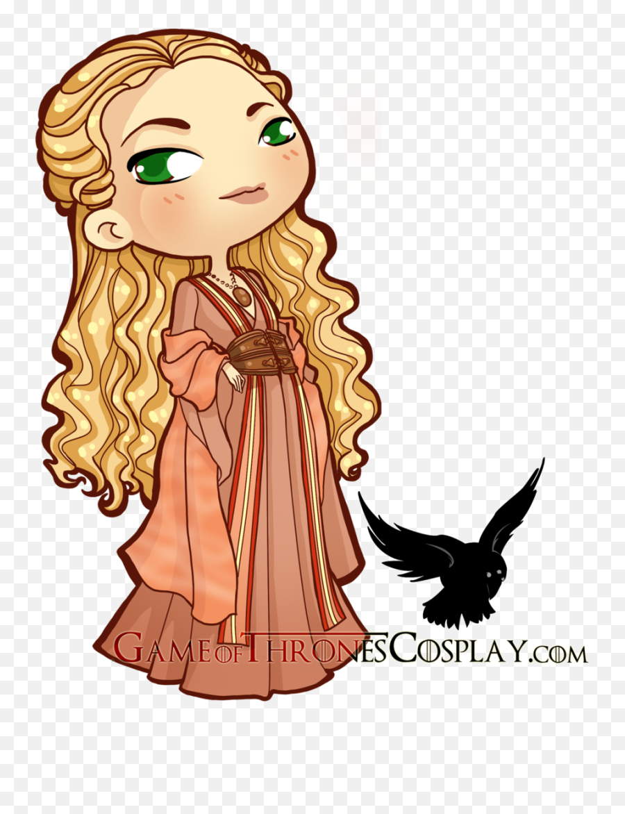 Transparent Thrones Clipart - Cersei Lannister Chibi Png Emoji,Game Of Thrones Lannister Logo