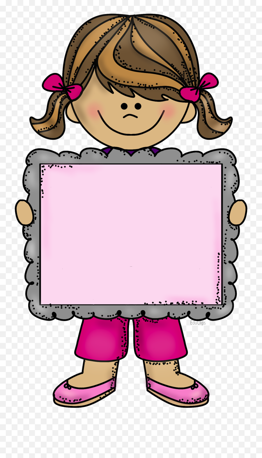 Organized Clipart Portfolio Student Organized Portfolio - Girl With Banner Clipart Emoji,Clipart Girl