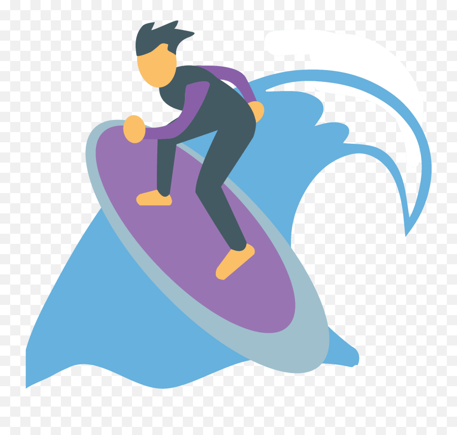 Person Surfing Emoji Clipart Free Download Transparent Png,Surfboard Clipart