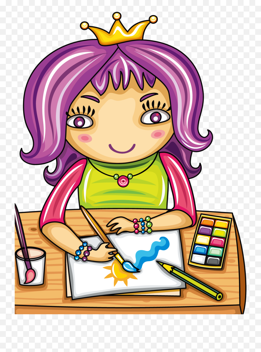 Painter Clipart Art Classroom - Christmas Coloring Book For Kid Coloring Clipart Emoji,Coloring Clipart