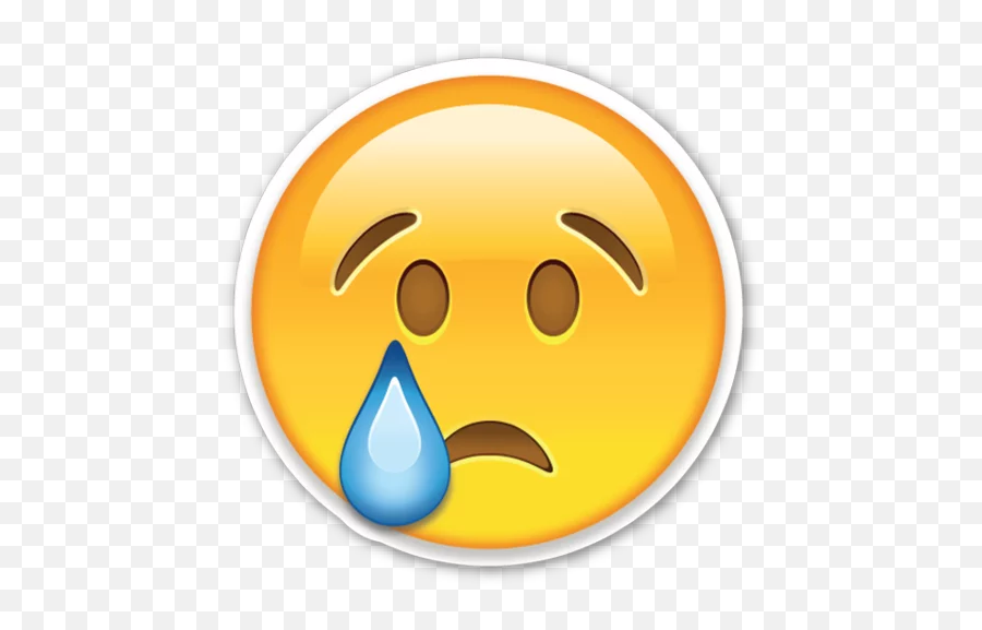 Emoticon Tear - Sad Face Clipart Emoji,Crying Emoji Png