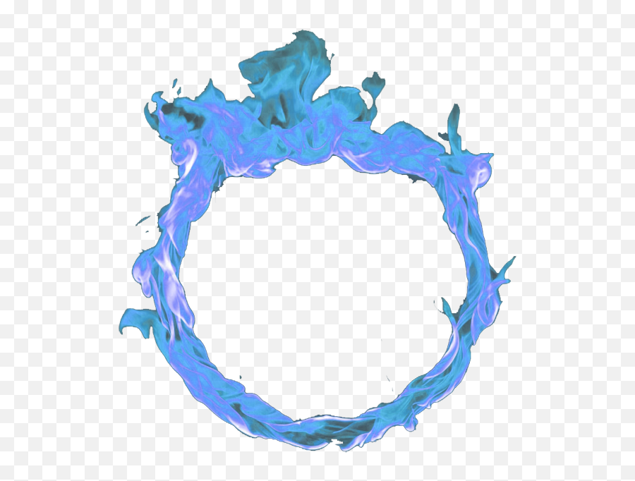Download Circle Blue Fire Png - Transparent Background Blue Fire Circle Png Emoji,Blue Fire Png